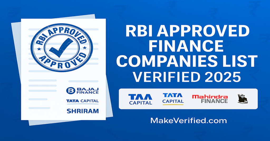RBI Approved Finance Companies List Verified 2025